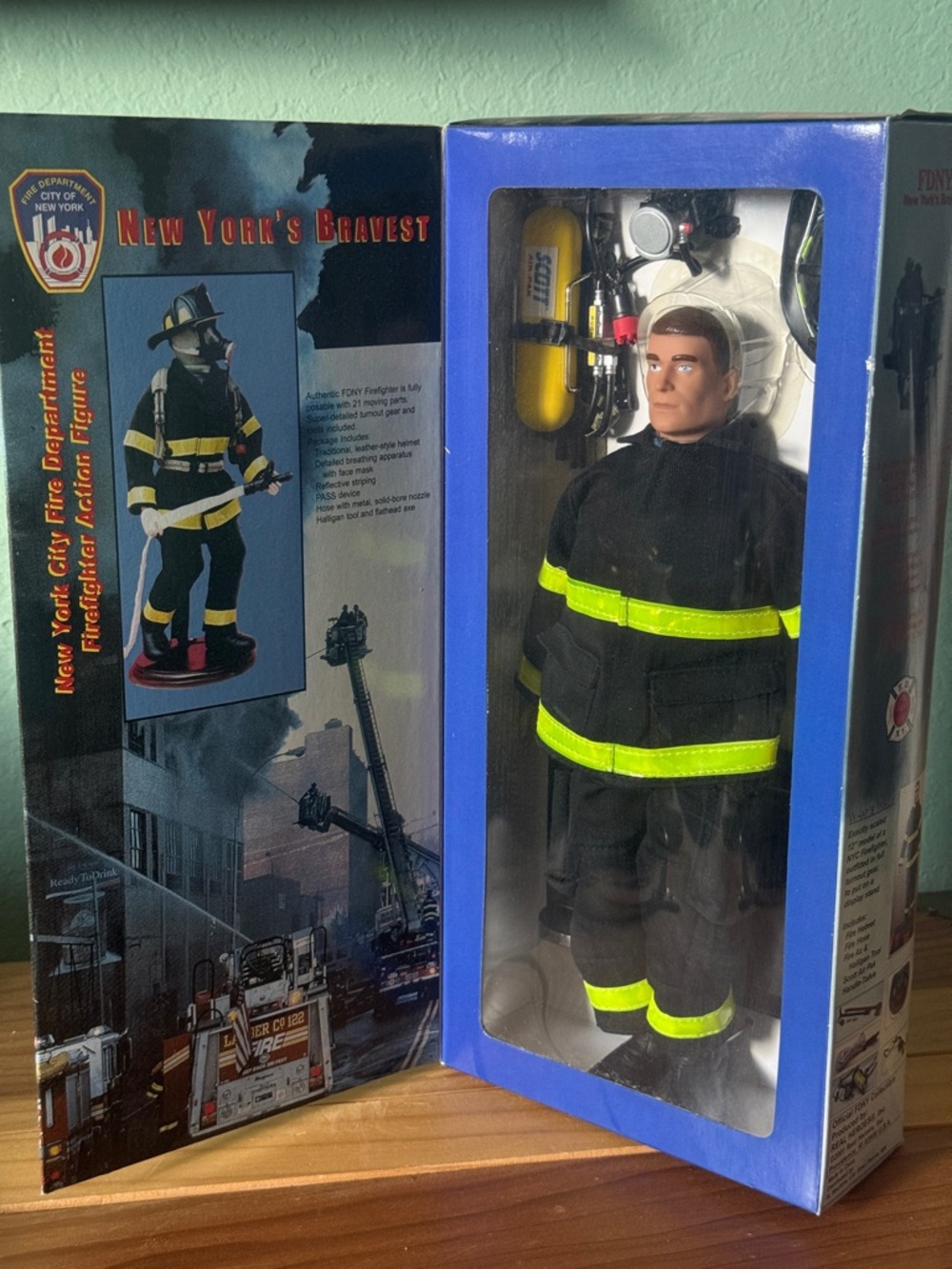 FDNY Firefighter 12” Action Figure 9/11 Memorial Fire Zone NY New York